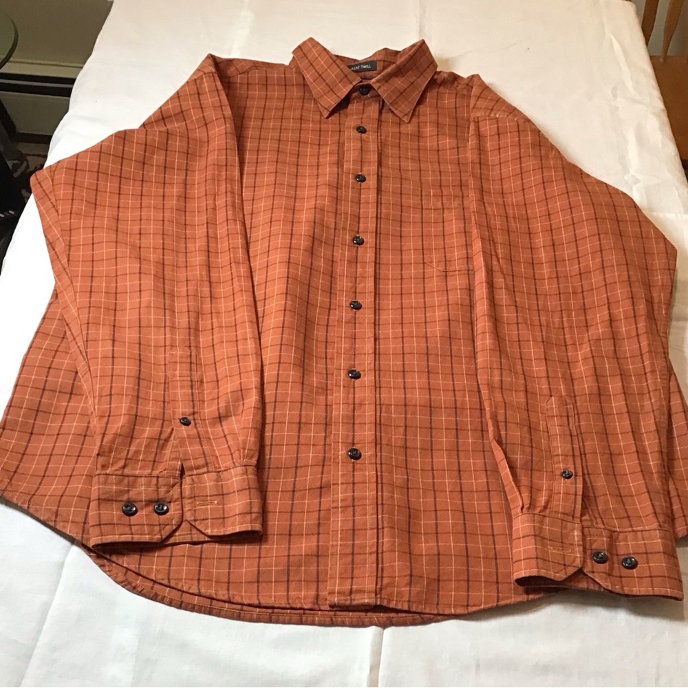 St. John's Bay Flannel Orange Casual Button Down Shirt
